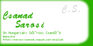 csanad sarosi business card